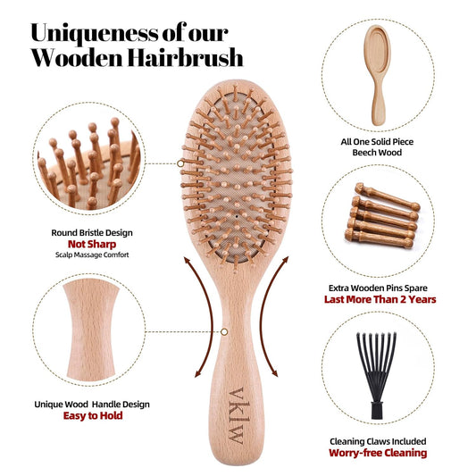 Anti-Frizz Wooden Comb