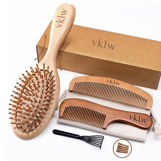 Anti-Frizz Wooden Comb